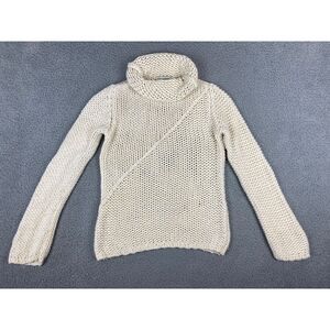 Banana Republic Turtleneck Sweater Womens Small Wool Angora Chunky‎ Open Knit